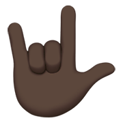 Emoji 🤟🏿 Gesto Ti Amo: Carnagione Scura su Apple iOS 12.1.