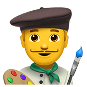 Emoji 👨‍🎨 Artista Uomo su Apple iOS 12.1.