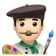 Emoji 👨🏻‍🎨 Artista Uomo: Carnagione Chiara su Apple iOS 12.1.