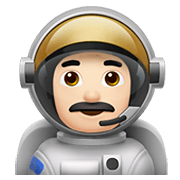 Émoji 👨🏻‍🚀 Astronaute Homme : Peau Claire sur Apple iOS 12.1.