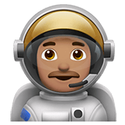 👨🏽‍🚀 Emoji Astronauta Homem: Pele Morena na Apple iOS 12.1.