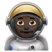 👨🏿‍🚀 Emoji Astronauta Homem: Pele Escura na Apple iOS 12.1.