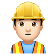 Emoji 👷🏻‍♂️ Operaio Edile Uomo: Carnagione Chiara su Apple iOS 12.1.