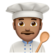 👨🏽‍🍳 Emoji Cocinero: Tono De Piel Medio en Apple iOS 12.1.