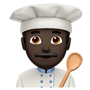 Emoji 👨🏿‍🍳 Cuoco: Carnagione Scura su Apple iOS 12.1.