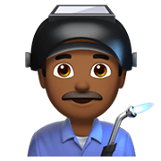 👨🏾‍🏭 Emoji Fabrikarbeiter: mitteldunkle Hautfarbe Apple iOS 12.1.