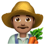 Emoji 👨🏽‍🌾 Contadino: Carnagione Olivastra su Apple iOS 12.1.