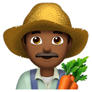 👨🏾‍🌾 Emoji Agricultor: Tono De Piel Oscuro Medio en Apple iOS 12.1.