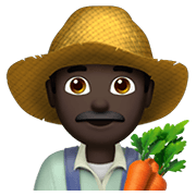 Emoji 👨🏿‍🌾 Contadino: Carnagione Scura su Apple iOS 12.1.