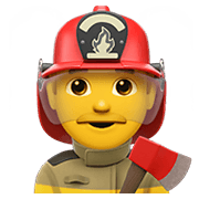 Emoji 👨‍🚒 Pompiere Uomo su Apple iOS 12.1.