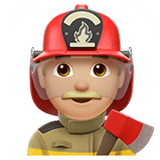 👨🏼‍🚒 Emoji Feuerwehrmann: mittelhelle Hautfarbe Apple iOS 12.1.