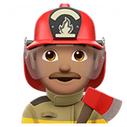 Émoji 👨🏽‍🚒 Pompier Homme : Peau Légèrement Mate sur Apple iOS 12.1.