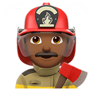 Emoji 👨🏾‍🚒 Pompiere Uomo: Carnagione Abbastanza Scura su Apple iOS 12.1.