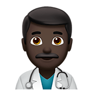 👨🏿‍⚕️ Emoji Arzt: dunkle Hautfarbe Apple iOS 12.1.