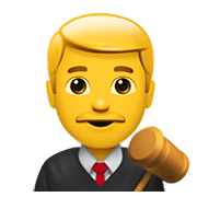 Émoji 👨‍⚖️ Juge Homme sur Apple iOS 12.1.