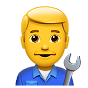Emoji 👨‍🔧 Meccanico Uomo su Apple iOS 12.1.