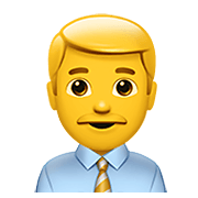 👨‍💼 Emoji Oficinista Hombre en Apple iOS 12.1.