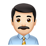 👨🏻‍💼 Emoji Büroangestellter: helle Hautfarbe Apple iOS 12.1.