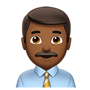 👨🏾‍💼 Emoji Funcionário De Escritório: Pele Morena Escura na Apple iOS 12.1.