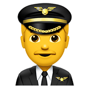 👨‍✈️ Emoji Piloto De Avião Homem na Apple iOS 12.1.