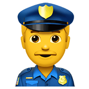 👮‍♂️ Emoji Policial Homem na Apple iOS 12.1.