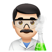 👨🏻‍🔬 Emoji Wissenschaftler: helle Hautfarbe Apple iOS 12.1.