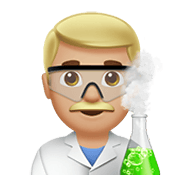 Emoji 👨🏼‍🔬 Scienziato: Carnagione Abbastanza Chiara su Apple iOS 12.1.