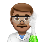 👨🏽‍🔬 Emoji Cientista Homem: Pele Morena na Apple iOS 12.1.