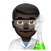 👨🏿‍🔬 Emoji Cientista Homem: Pele Escura na Apple iOS 12.1.