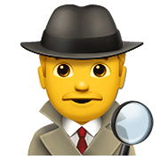 Emoji 🕵️‍♂️ Investigatore su Apple iOS 12.1.