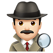 🕵🏻‍♂️ Emoji Detective Hombre: Tono De Piel Claro en Apple iOS 12.1.