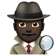 🕵🏿‍♂️ Emoji Detetive Homem: Pele Escura na Apple iOS 12.1.