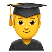 👨‍🎓 Emoji Estudiante Hombre en Apple iOS 12.1.