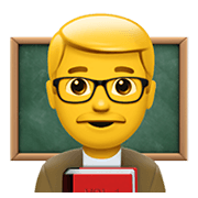 Émoji 👨‍🏫 Enseignant sur Apple iOS 12.1.