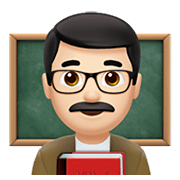 Emoji 👨🏻‍🏫 Professore: Carnagione Chiara su Apple iOS 12.1.