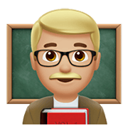 Emoji 👨🏼‍🏫 Professore: Carnagione Abbastanza Chiara su Apple iOS 12.1.