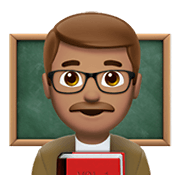 Emoji 👨🏽‍🏫 Professore: Carnagione Olivastra su Apple iOS 12.1.