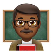 👨🏾‍🏫 Emoji Professor: Pele Morena Escura na Apple iOS 12.1.