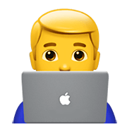 Émoji 👨‍💻 Informaticien sur Apple iOS 12.1.