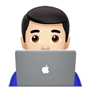 Emoji 👨🏻‍💻 Tecnologo: Carnagione Chiara su Apple iOS 12.1.