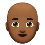 Émoji 👨🏾‍🦲 Homme : Peau Mate Et Chauve sur Apple iOS 12.1.
