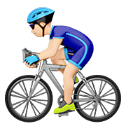 🚴🏻‍♂️ Emoji Homem Ciclista: Pele Clara na Apple iOS 12.1.
