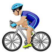 Émoji 🚴🏼‍♂️ Cycliste Homme : Peau Moyennement Claire sur Apple iOS 12.1.