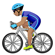 🚴🏽‍♂️ Emoji Hombre En Bicicleta: Tono De Piel Medio en Apple iOS 12.1.