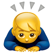 🙇‍♂️ Emoji Homem Fazendo Reverência na Apple iOS 12.1.