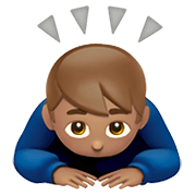 🙇🏽‍♂️ Emoji sich verbeugender Mann: mittlere Hautfarbe Apple iOS 12.1.