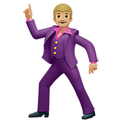 🕺🏼 Emoji tanzender Mann: mittelhelle Hautfarbe Apple iOS 12.1.