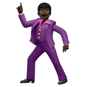 🕺🏿 Emoji tanzender Mann: dunkle Hautfarbe Apple iOS 12.1.