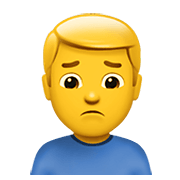 🙍‍♂️ Emoji Homem Franzindo A Sobrancelha na Apple iOS 12.1.
