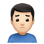 🙍🏻‍♂️ Emoji missmutiger Mann: helle Hautfarbe Apple iOS 12.1.